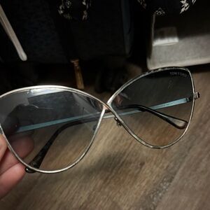 Tom Ford Black and Silver Women's Sunglasses